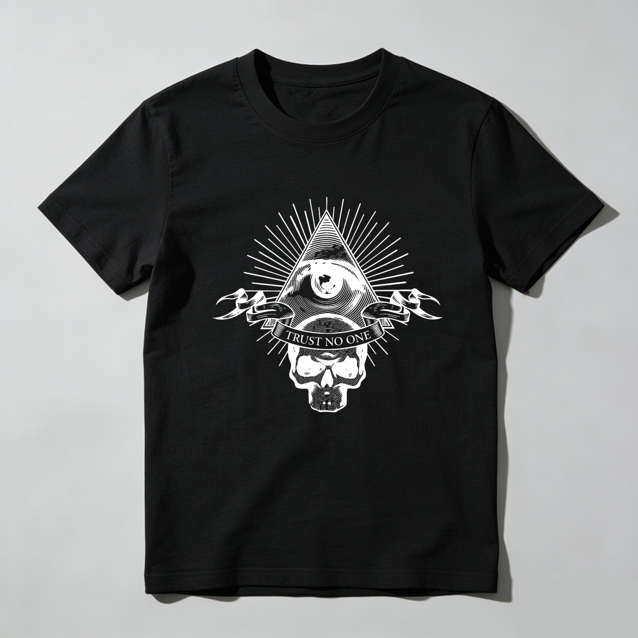 Dorawear™All Seeing Eye Skull Pyramid Symbol  T Shirt