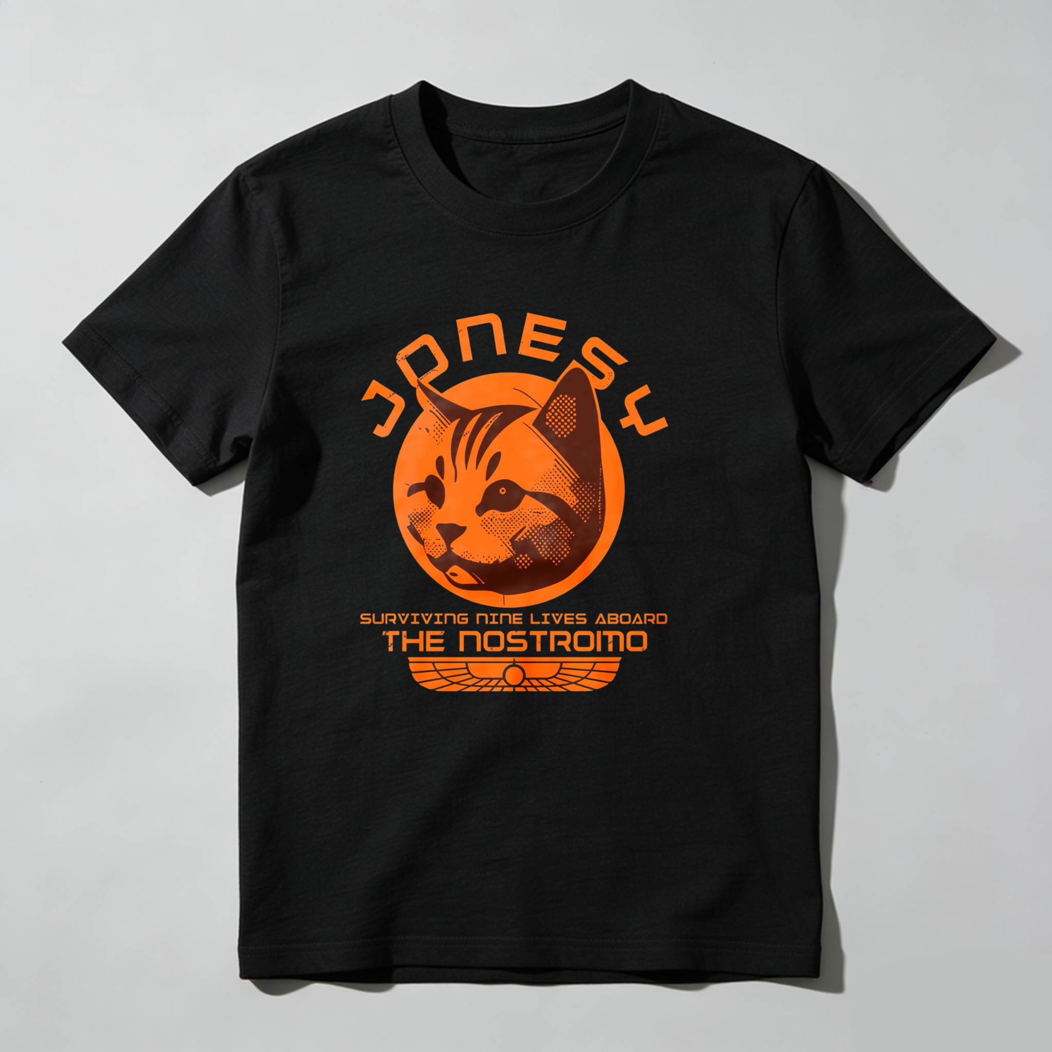 Dorawear™ Jonesy Cat Surviving Nine Lives Aboard The Nostromo T Shirt
