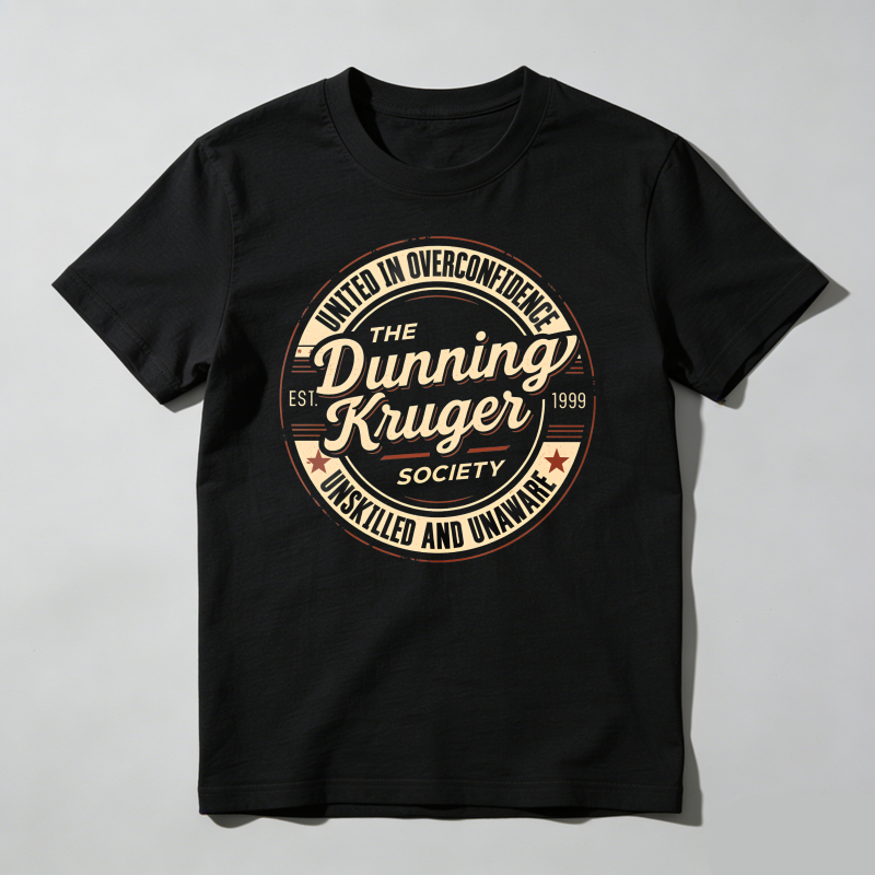 ; United In Overconfidence The Dunning Kruger Society Unskilled And Unaware T Shirt