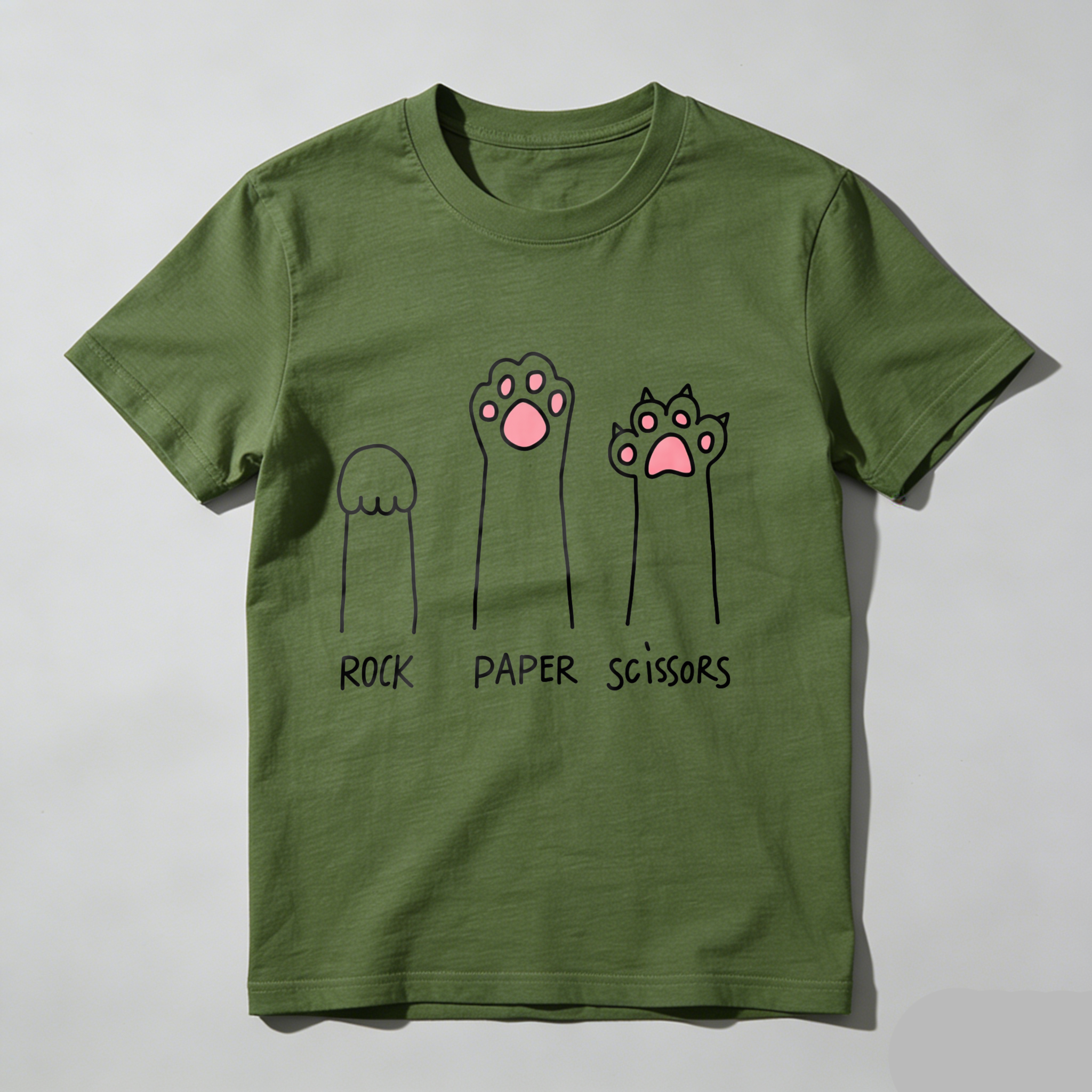 Dorawear Rock Paper Scissors Cat Paws T Shirt