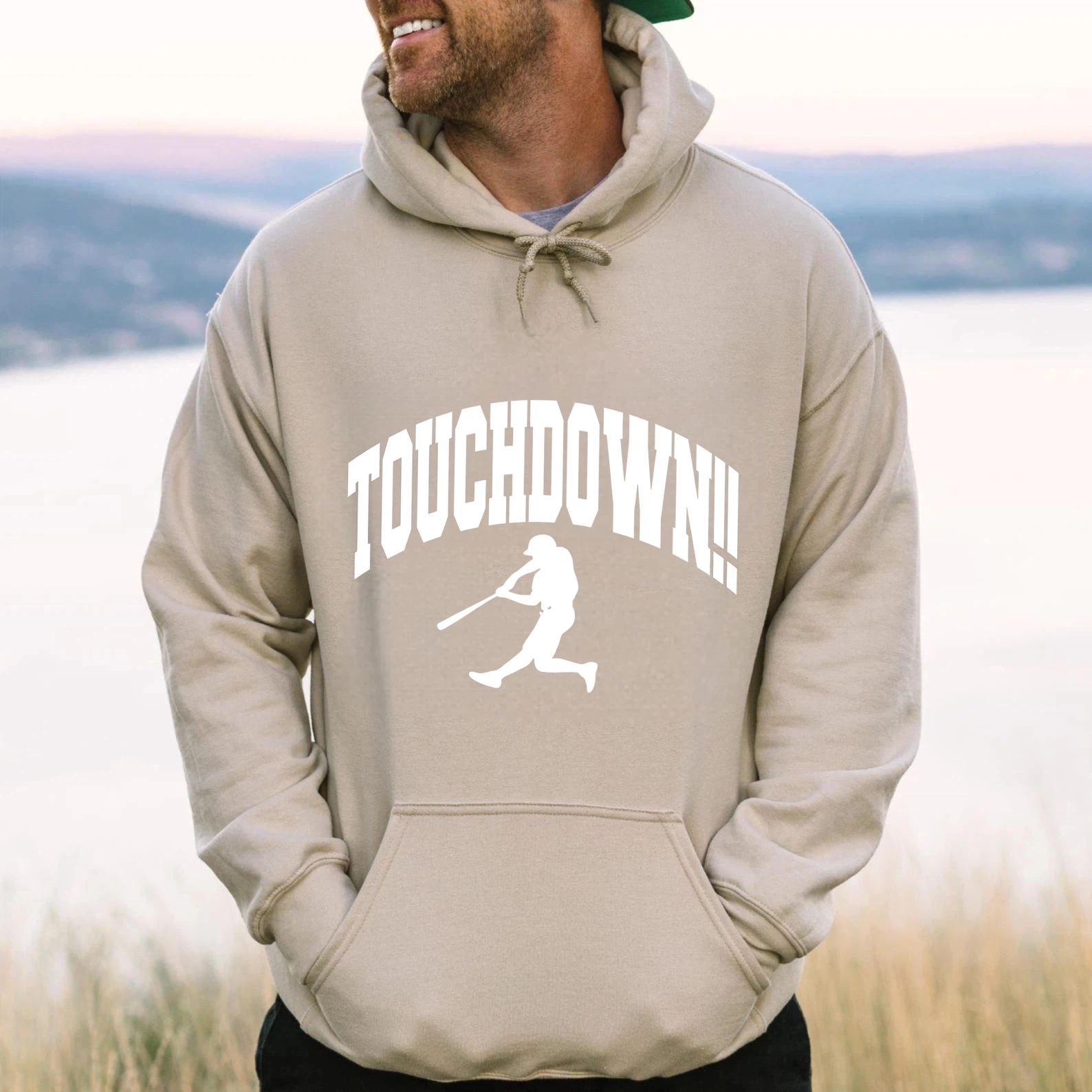 Dorawear™ Touchdown Football Player Hoodie Black Sweatshirt With Pocket And Hood For Men Women Unisex Sportswear Casual Wear-Dorawear