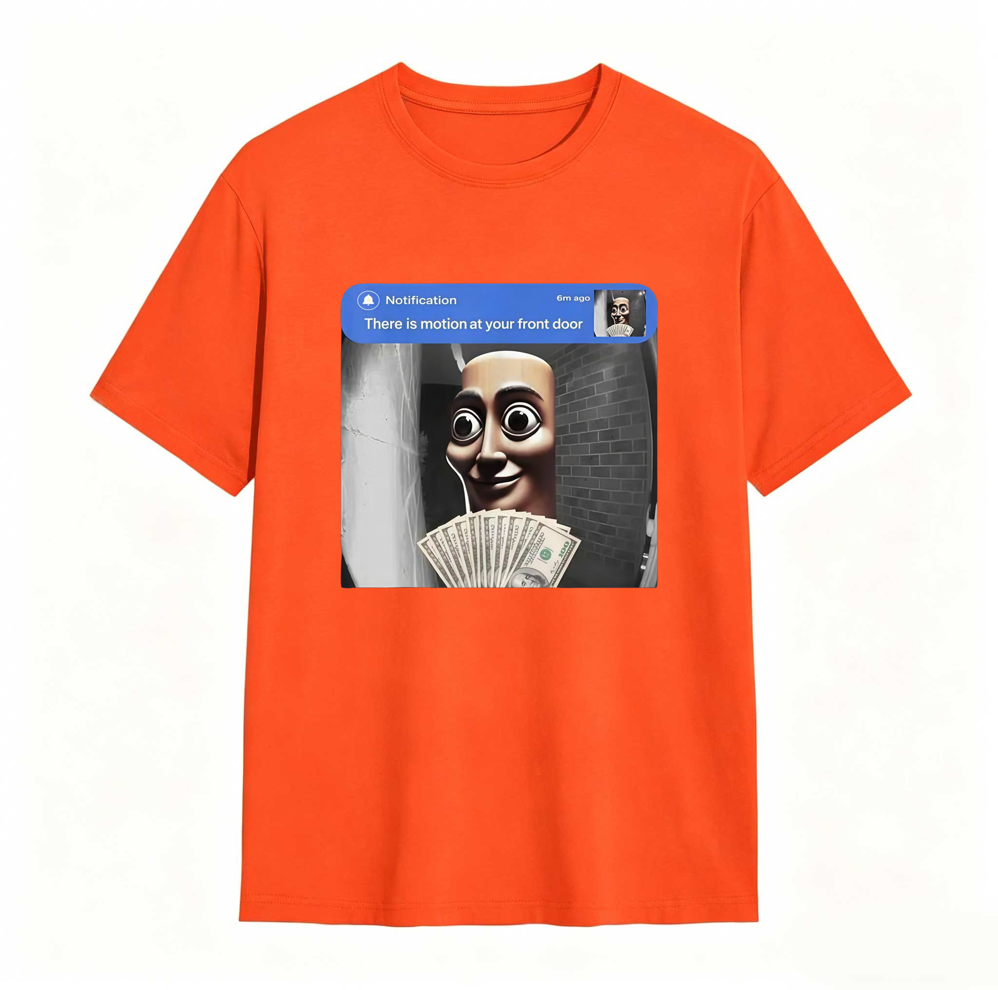  Dorawear™“There is movement at your front door” Tung Tung Tung Sahur meme cotton T-shirt