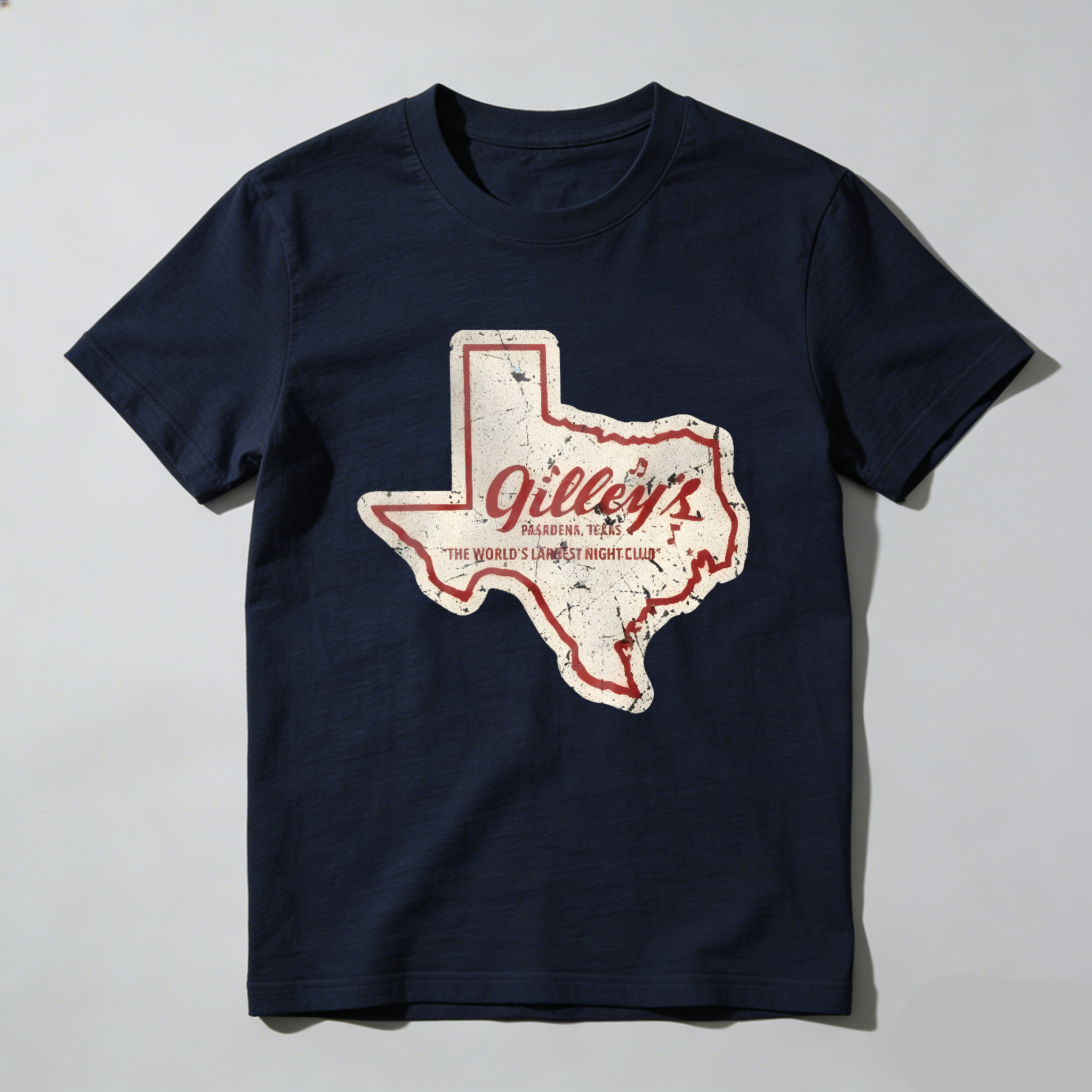 Dorawear™  Texas State Outline With Gilley's Text T Shirt