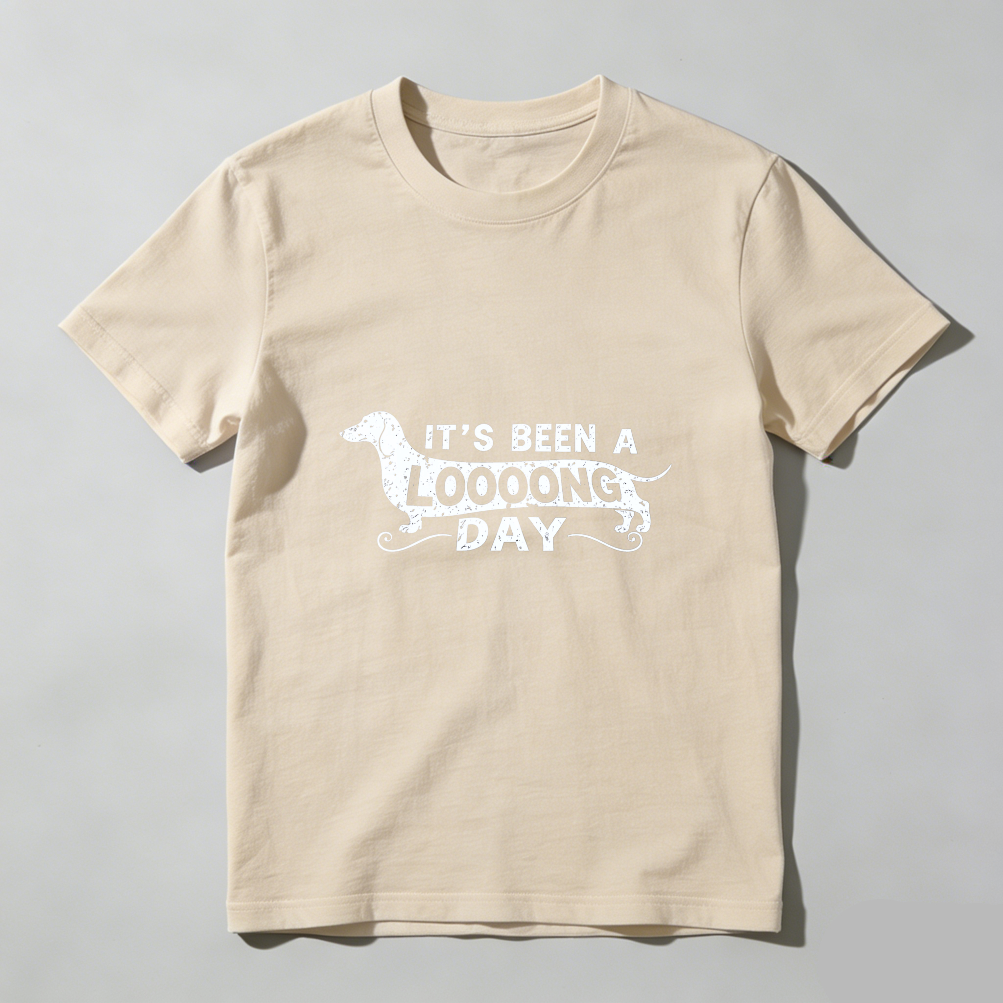 Dorawear™ Its Been A Looong Day Dachshund Pure Cotton Short Sleeve T Shirt-Dorawear