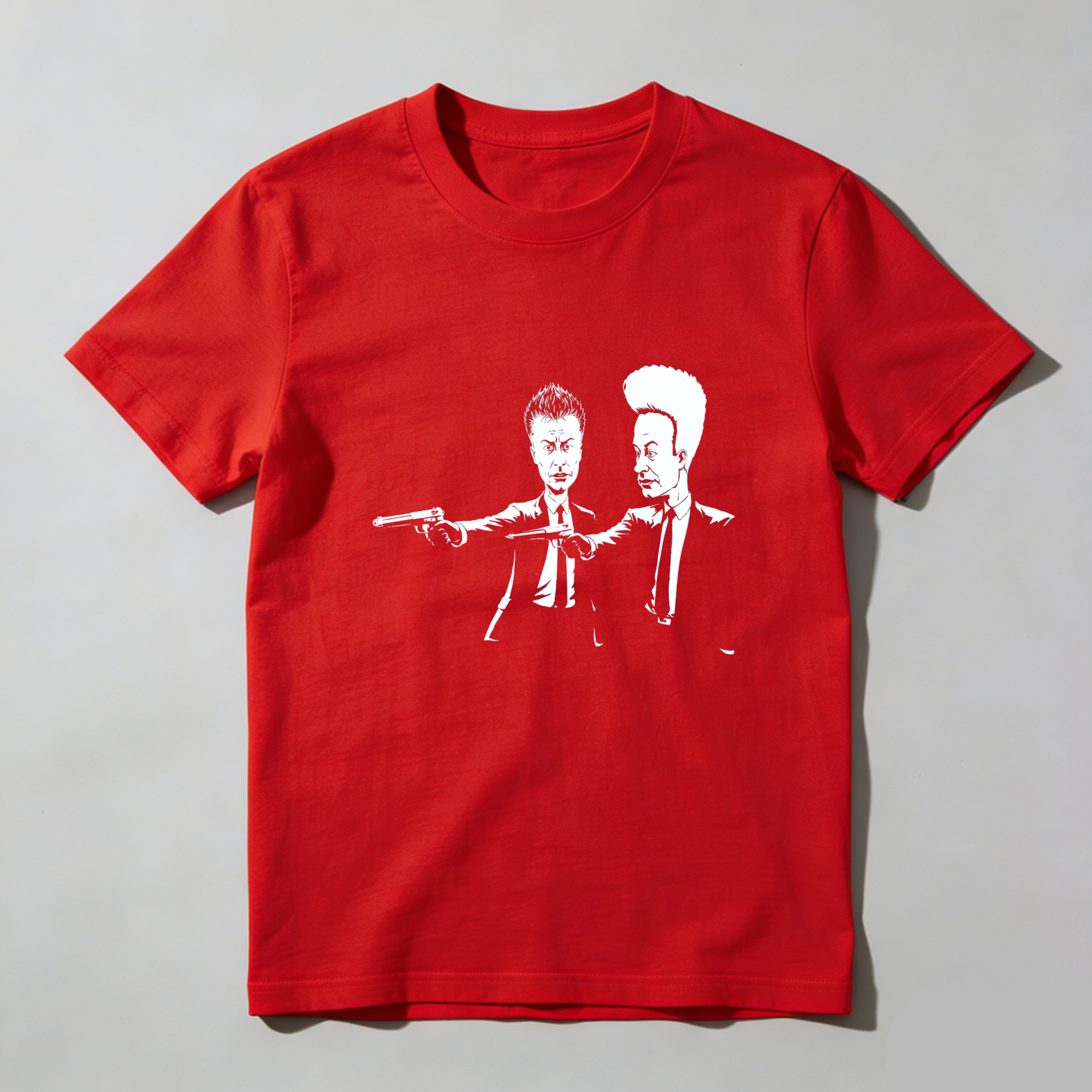 Dorawear™ Pulp Fiction Duo Gun Pointing Pure Cotton Short Sleeve T Shirt-Dorawear