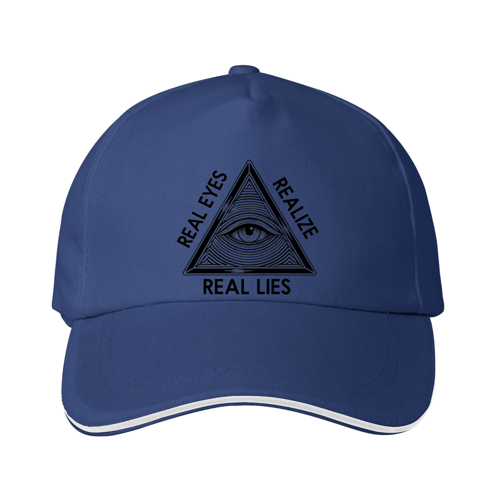 Dorawear™ Baseball Cap Black All Seeing Eye Real Eyes Realize Real Lies Print Casual Streetwear Hat