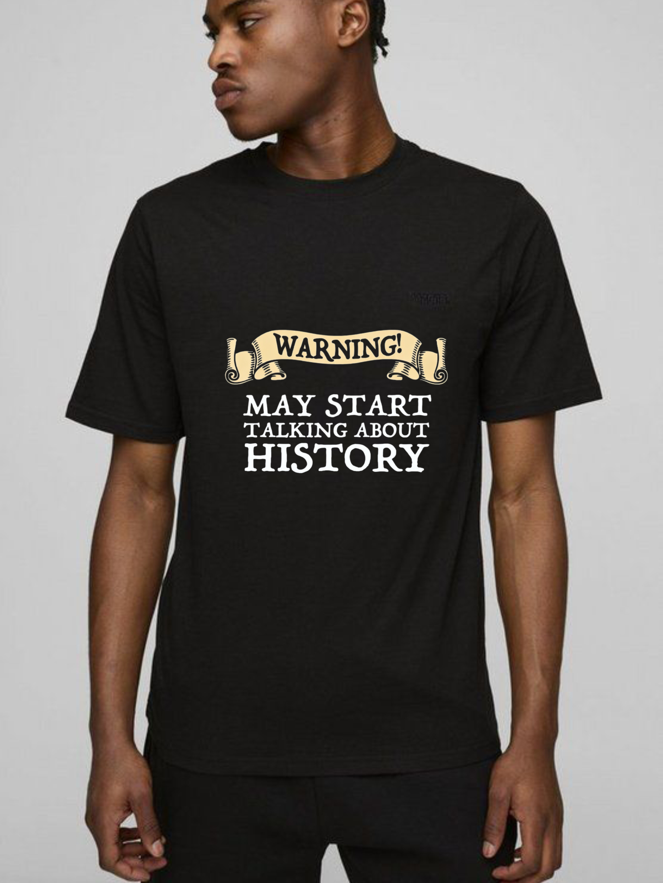 Dorawear Warning May Start Talking About History Pure Cotton Short Sleeve T Shirt