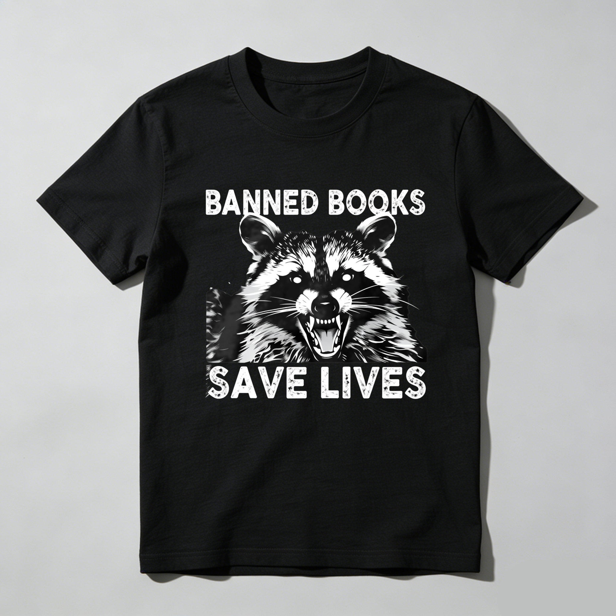 Dorawear Banned Books Save Lives Raccoon T Shirt
