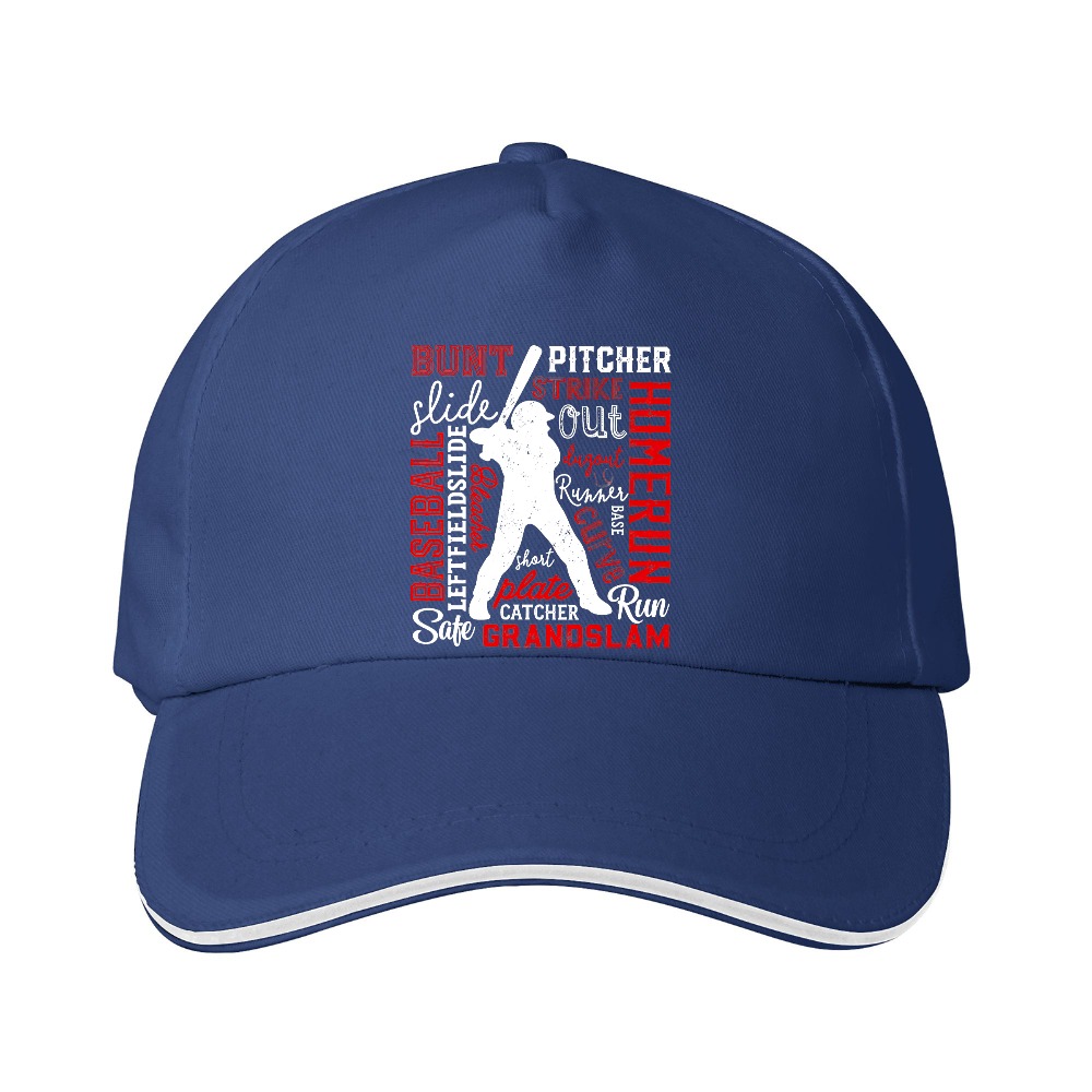 Dorawear™ Baseball Cap Baseball Player With Words And Phrases For Baseball Fans