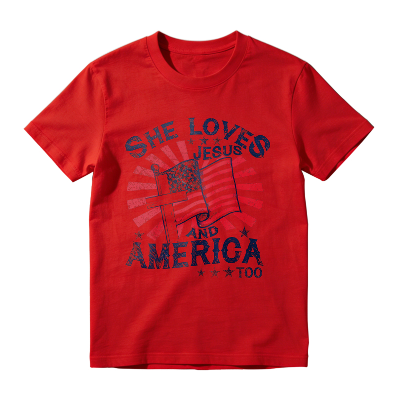 She Loves Jesus And America T-shirt