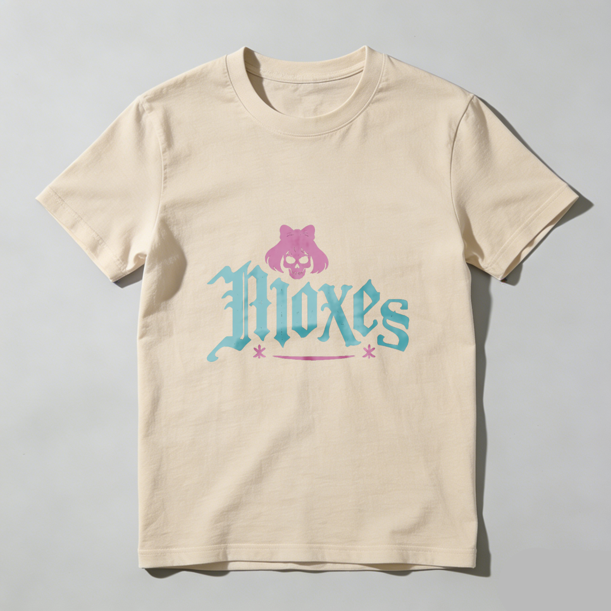 Dorawear™ Moxes Pink Skull Logo Pure Cotton Short Sleeve T Shirt-Dorawear