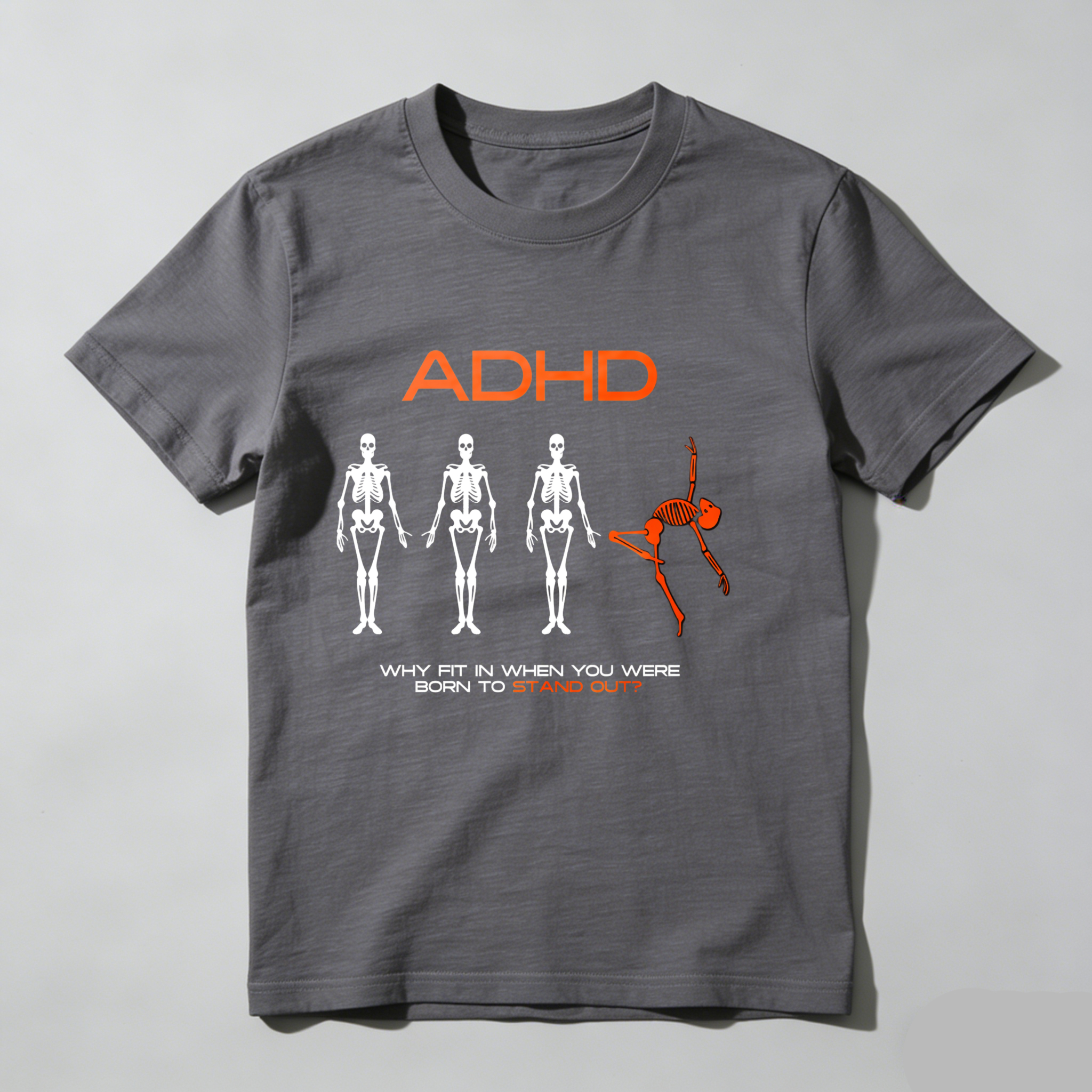 Dorawear™ Adhd Skeletons Standing Out Unique Design T Shirt