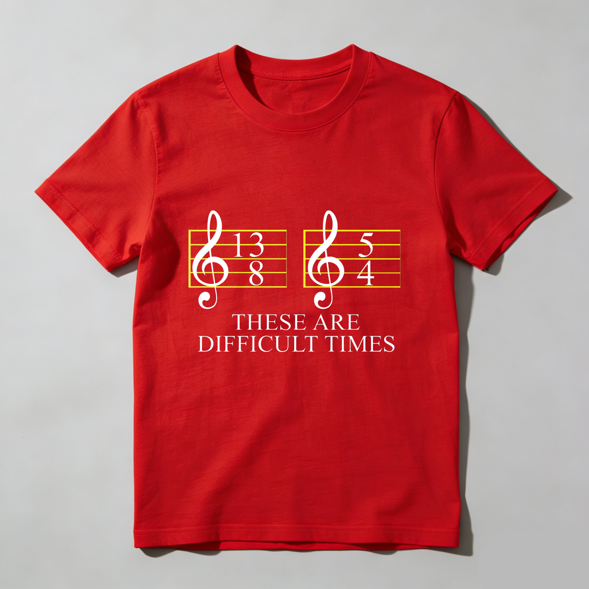 Dorawear™  Music Notes And Text Pattern T Shirt