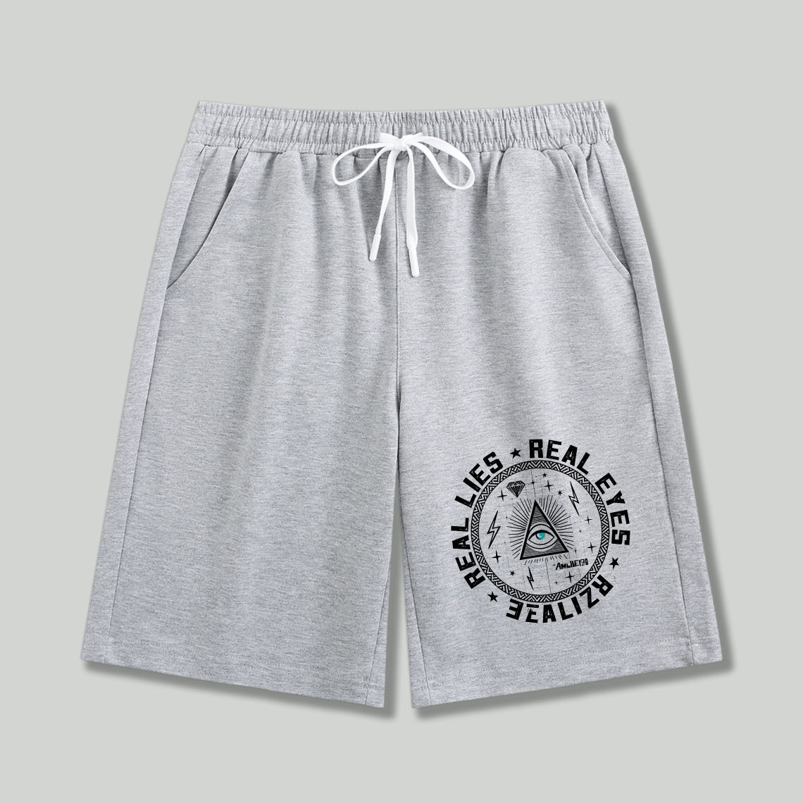 Dorawear™ All Seeing Eye Symbol Real Lies Real Eyes Realize Shorts-Dorawear