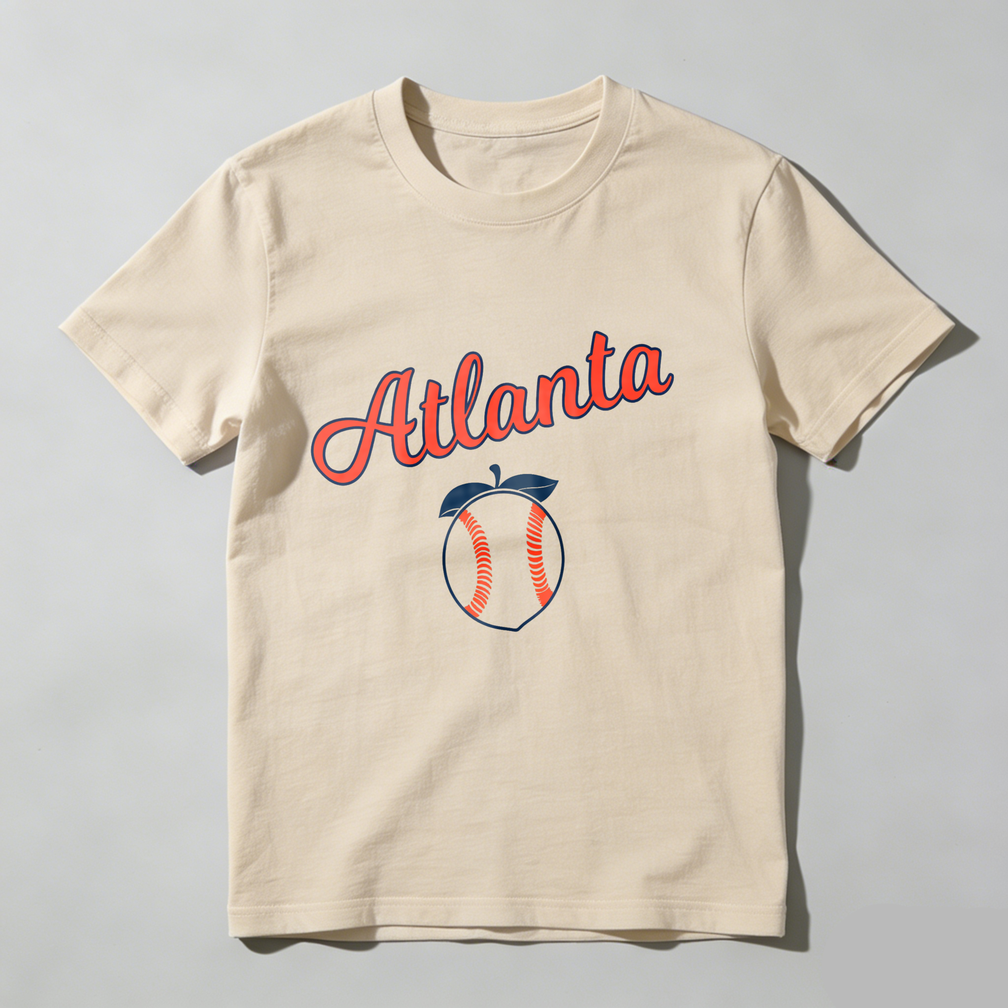 Dorawear™Atlanta Apple Baseball Design T Shirt