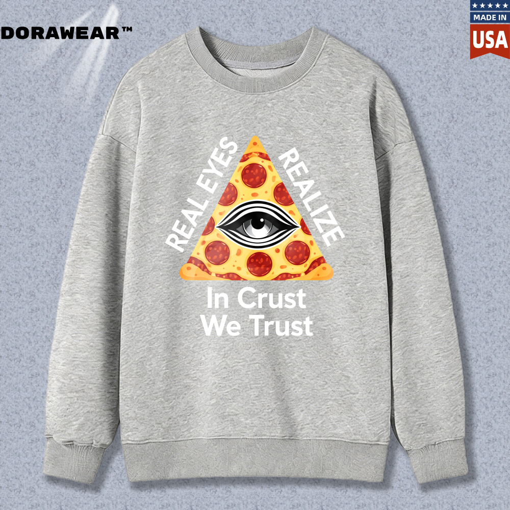 Dorawear™ Pizza Eye Pyramid In Crust We Trust Unisex Classic Sweatshirt