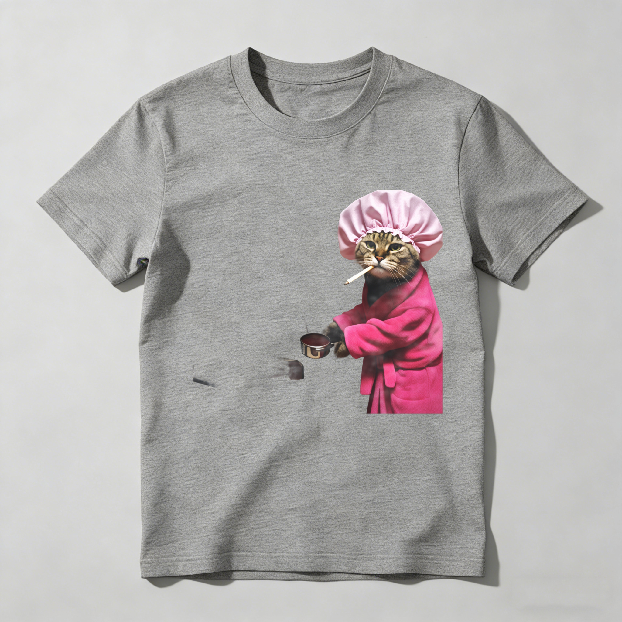 Dorawear™ Cat Wearing Pink Chef Hat And Coat T Shirt
