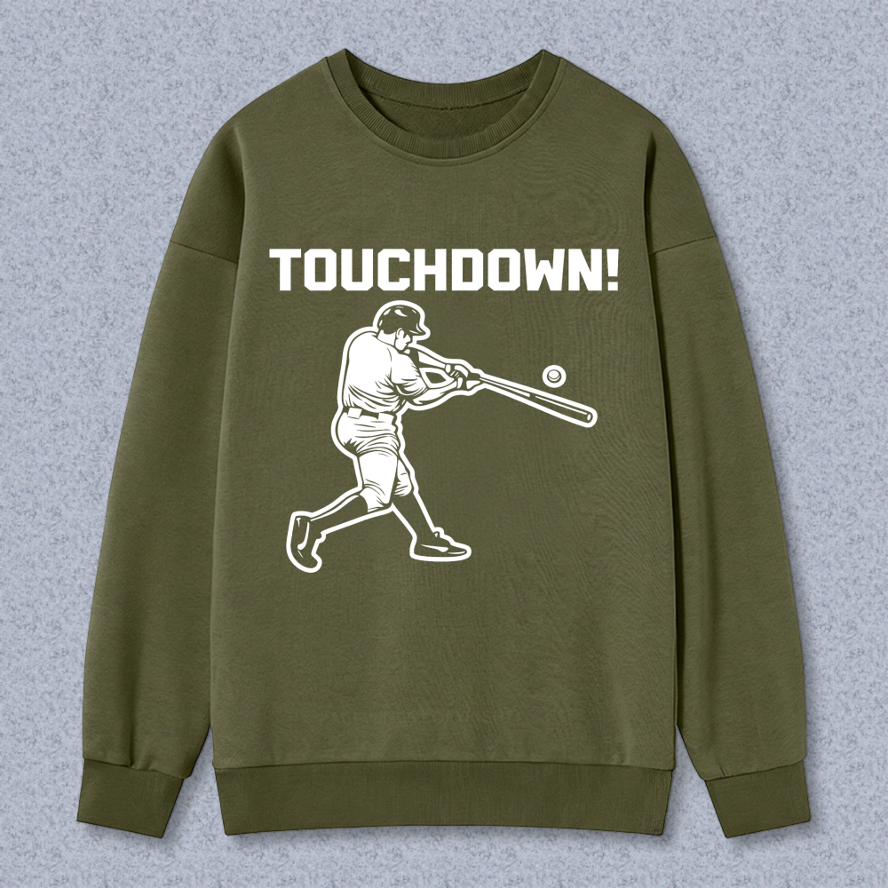 Dorawear™ Touchdown Baseball Player Swinging Bat Unisex Classic Sweatshirt