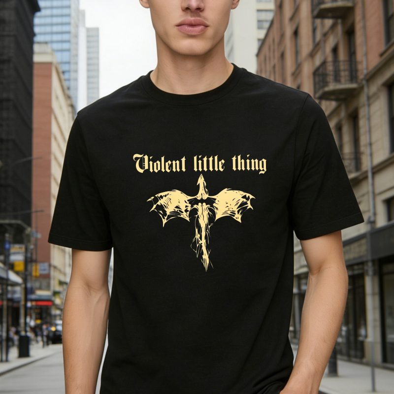 Dorawear™ Violent Little Thing Golden Dragon Design Unisex Classic T-shirt