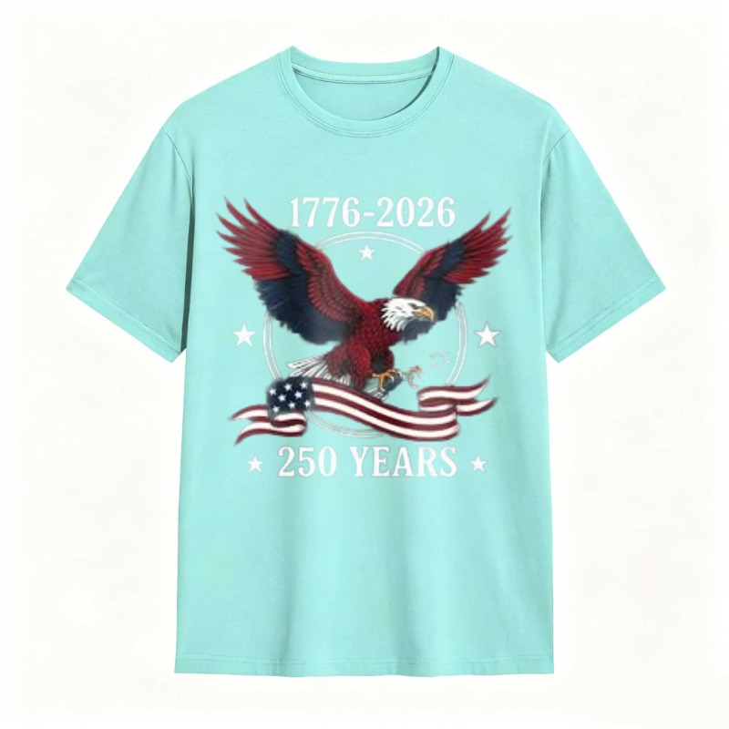 American Eagle With Flag And 1776 2026 250 Years T-shirt