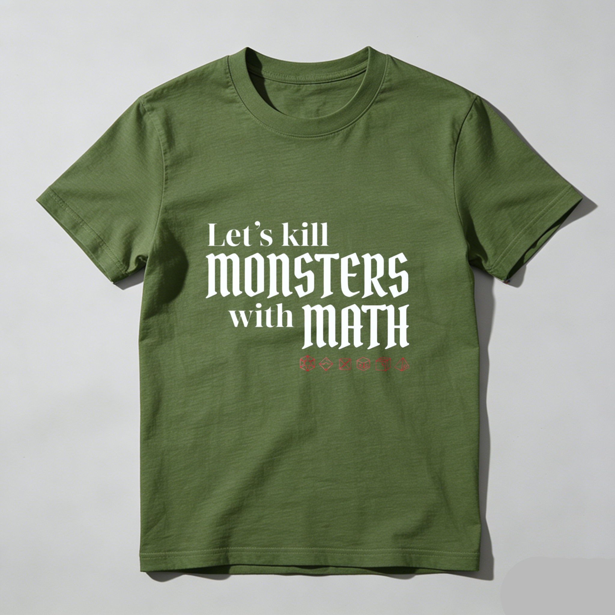Dorawear™ Lets Kill Monsters With Math Pure Cotton Short Sleeve T Shirt-Dorawear