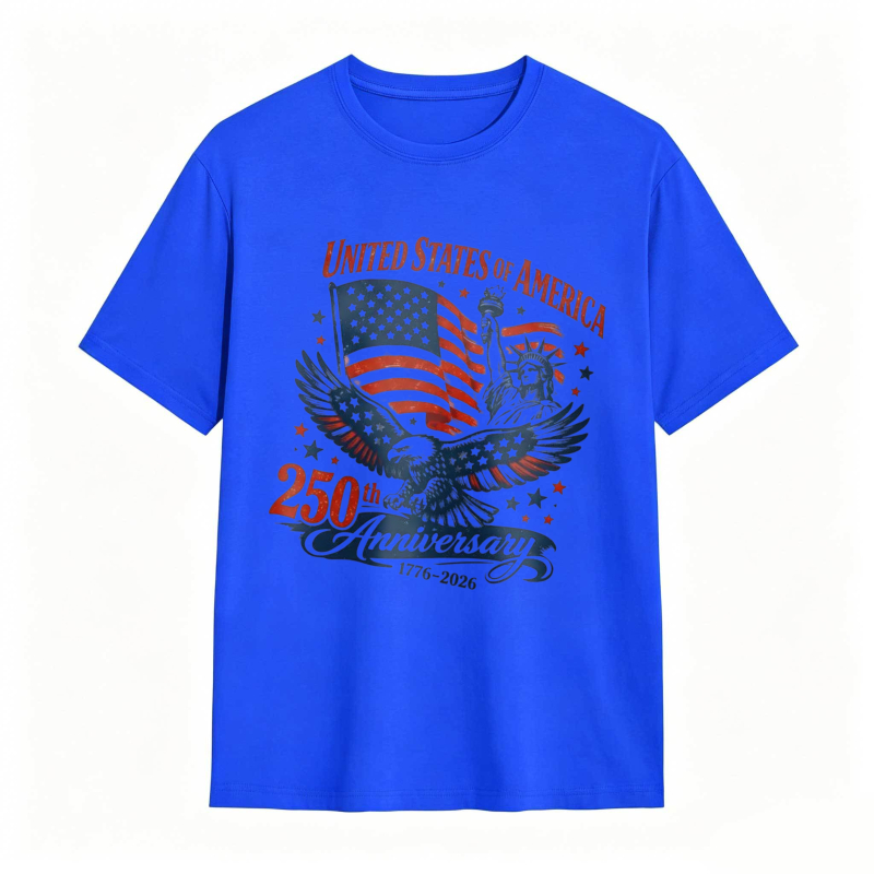 Dorawear™   United States Of America 250th Anniversary Eagle And Flag Design T-shirt