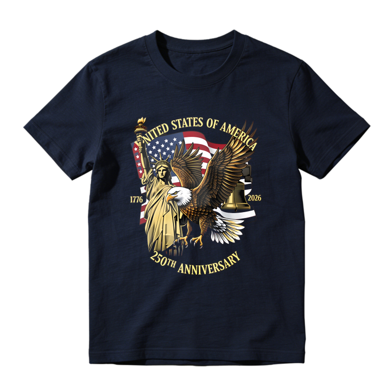 United States Of America 250th Anniversary Eagle And Flag Design Unisex Classic T-shirt