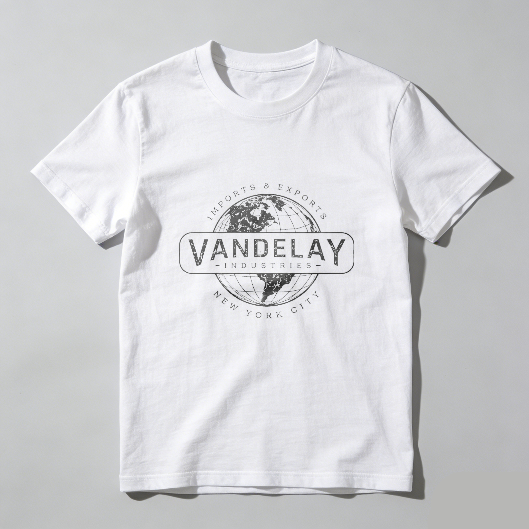 Dorawear™ Vandelay Industries Globe Logo Pure Cotton Short Sleeve T Shirt-Dorawear
