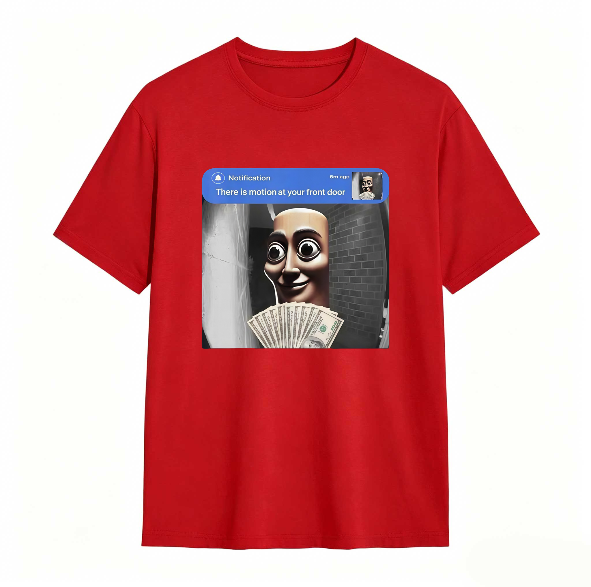  Dorawear™“There is movement at your front door” Tung Tung Tung Sahur meme cotton T-shirt