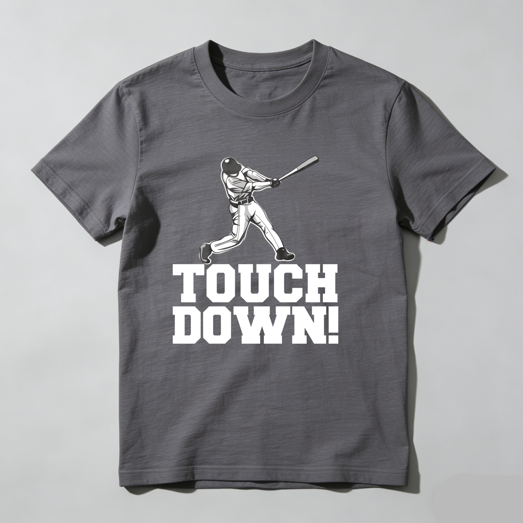 Dorawear™ Touch Down Baseball Player Swinging Bat  T Shirt