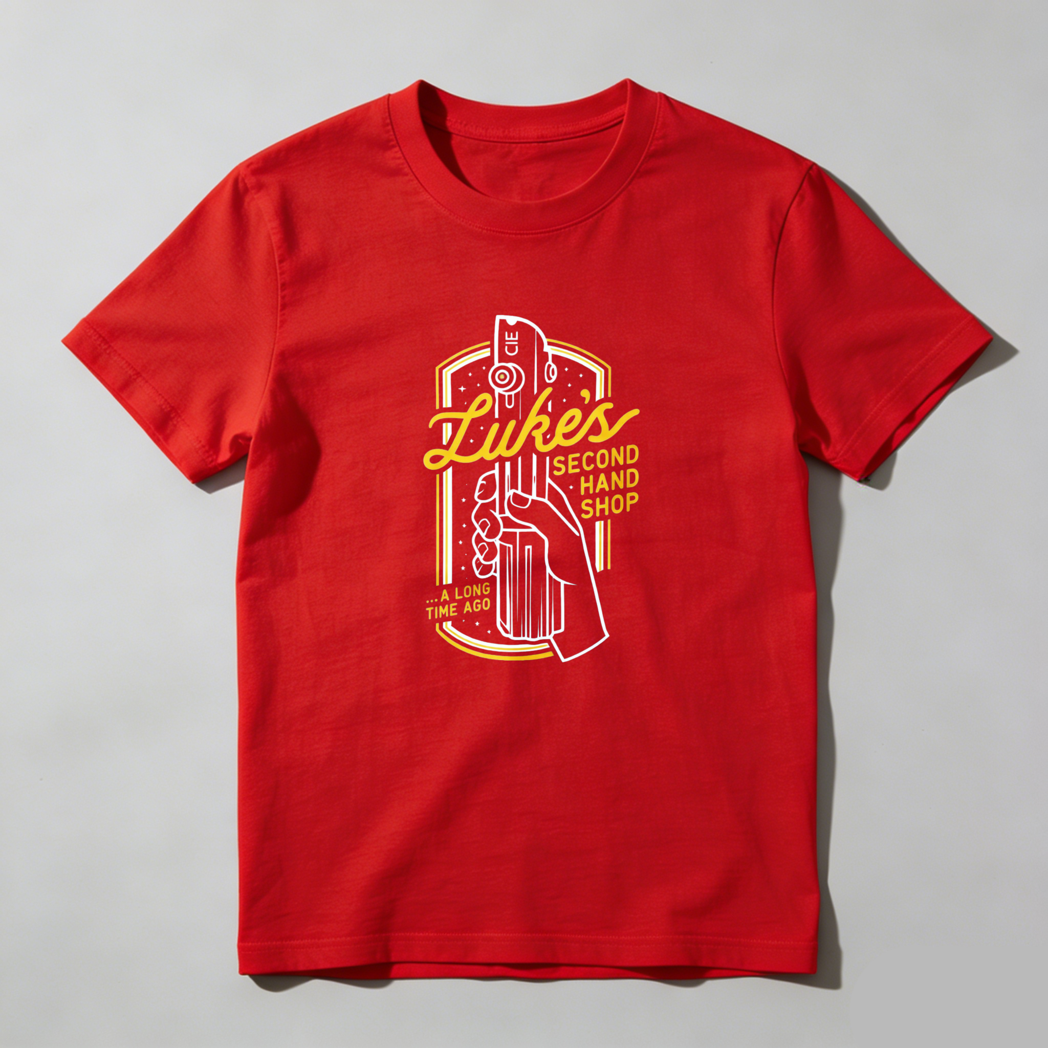 Dorawear™ Likes Second Hand Shop Gun Design Pure Cotton Short Sleeve T-Shirt-Dorawear