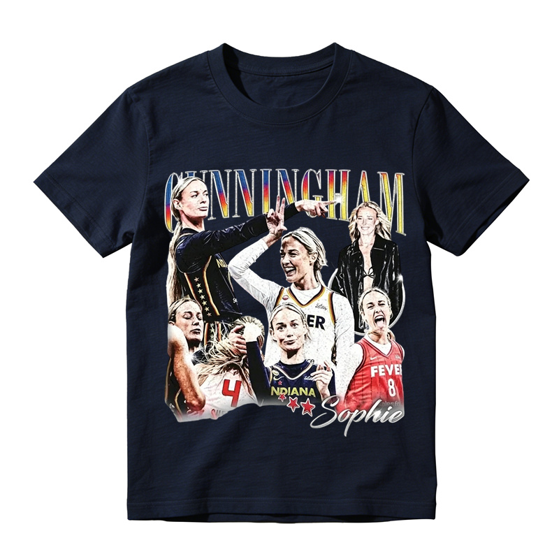Vintage Sports Shirt-Sophie Cunningham Signature Basketball Graphic Tee