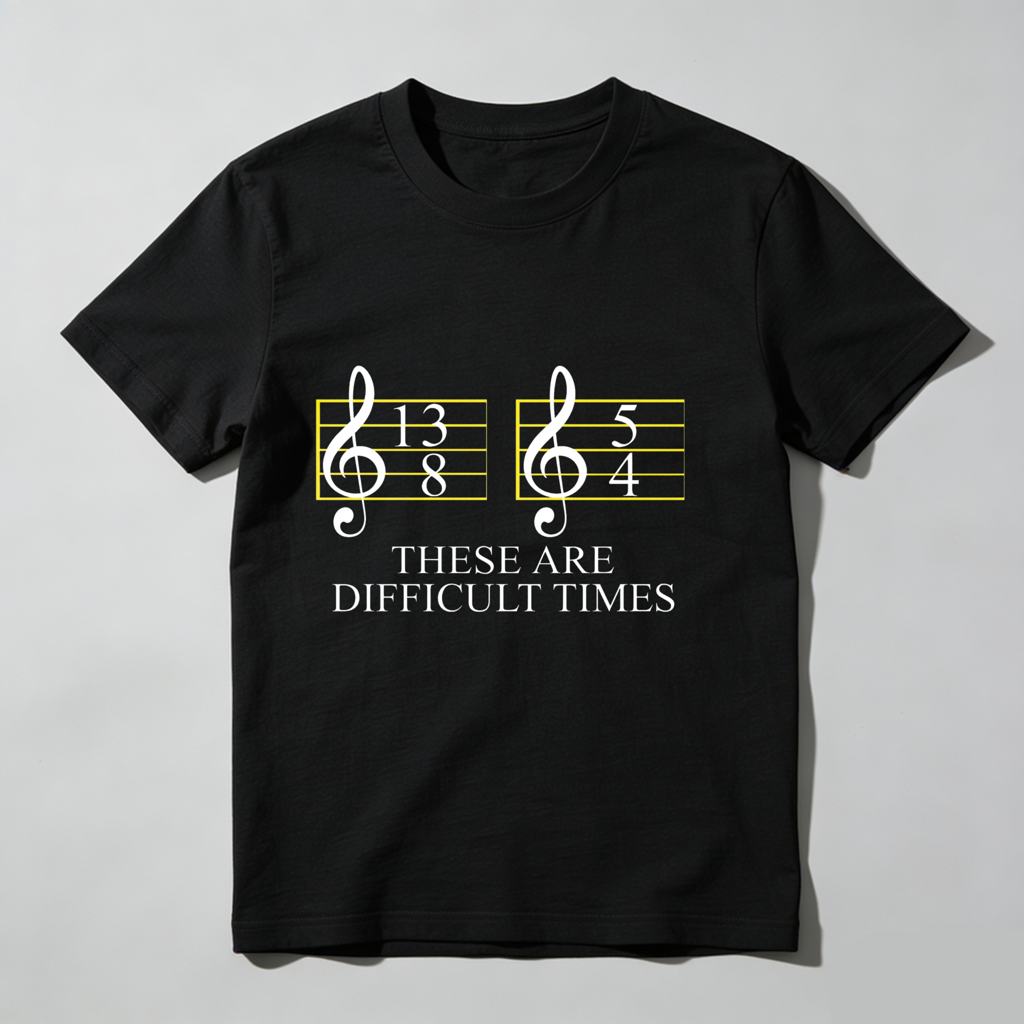 Dorawear™  Music Notes And Text Pattern T Shirt