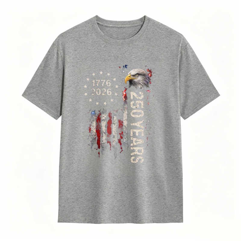 Dorawear™   American Flag Eagle 1776 2026 250 Years Independence Day T-shirt