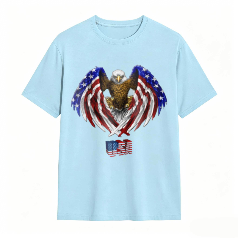 American Eagle With Flag Wings And Usa Flag T-shirt