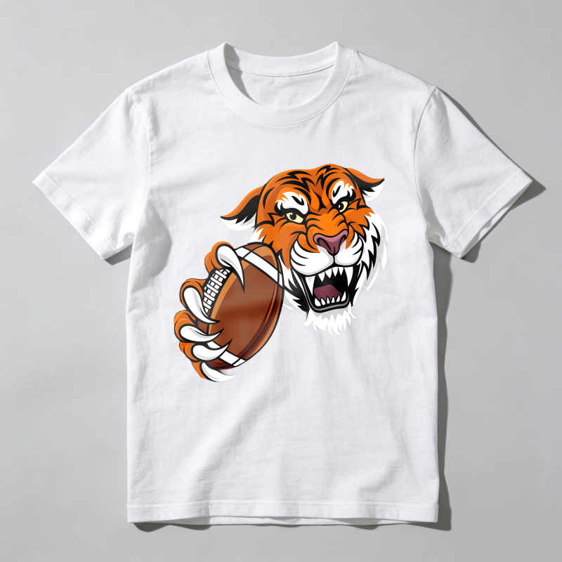 Dorawear™ Tiger Holding Football With Claws T Shirt
