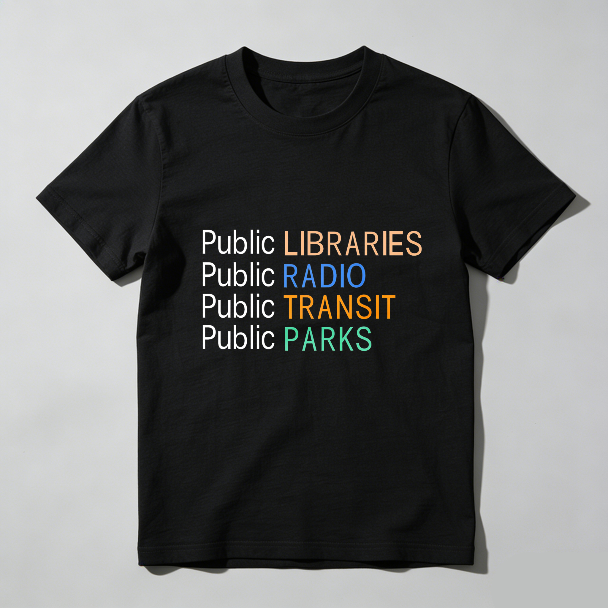 Dorawear Public Libraries Public Radio Public Transit Public Parks T Shirt