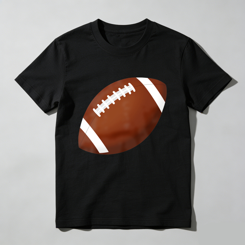 Dorawear™ Football Print On Black T Shirt T Shirt