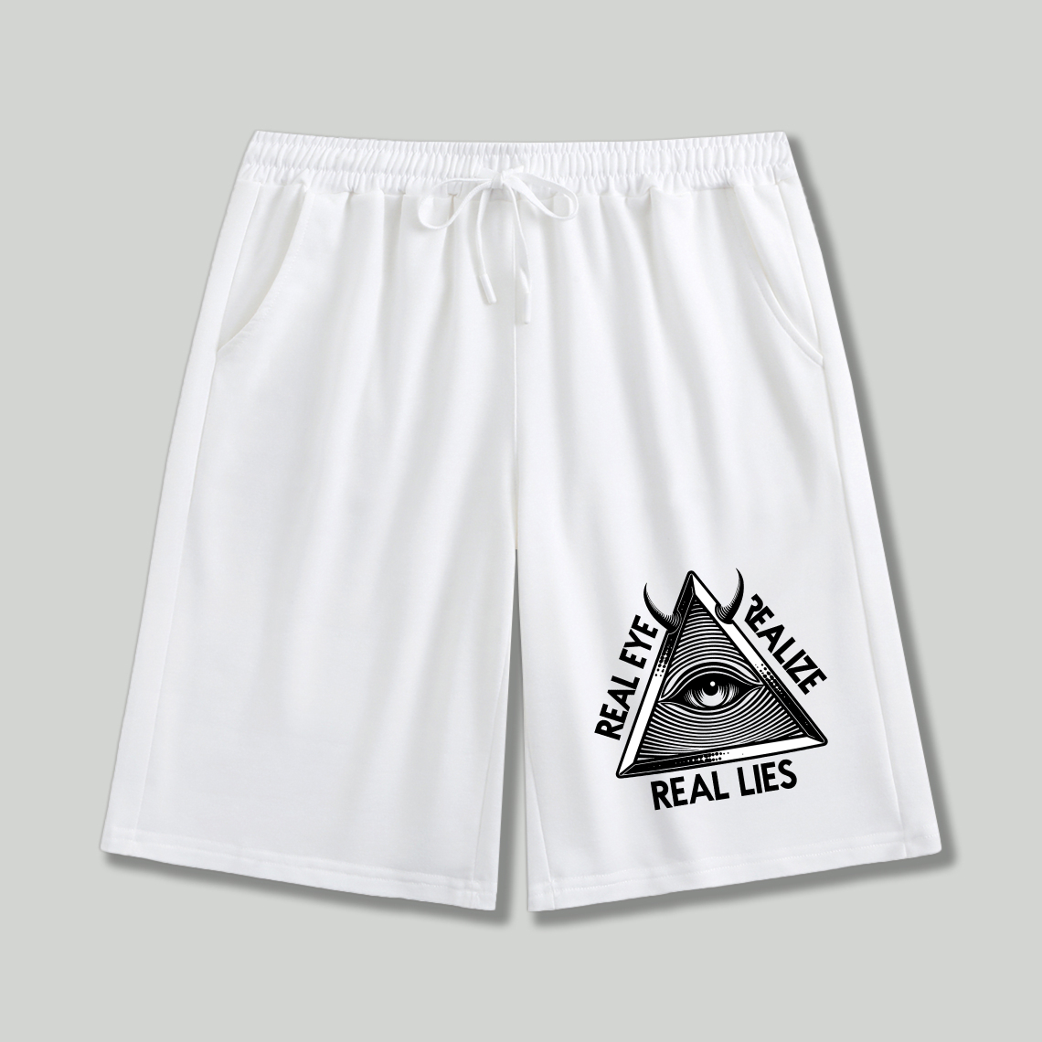 Dorawear™ All Seeing Eye Real Eye Realize Real Lies Shorts-Dorawear