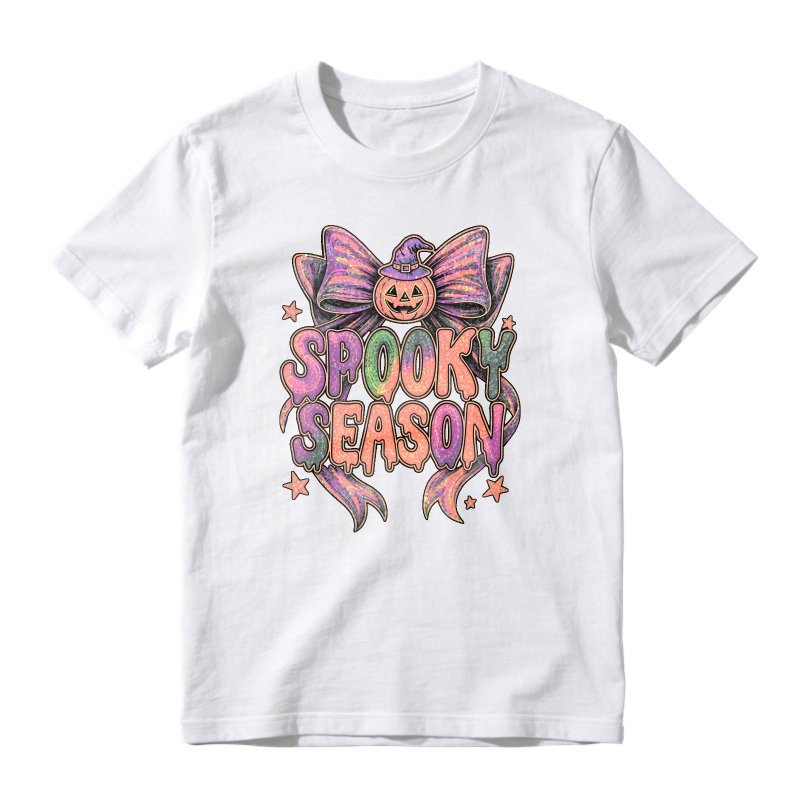 Spooky Season Pumpkin With Witch Hat And Bow, Unisex Classic T-shirt