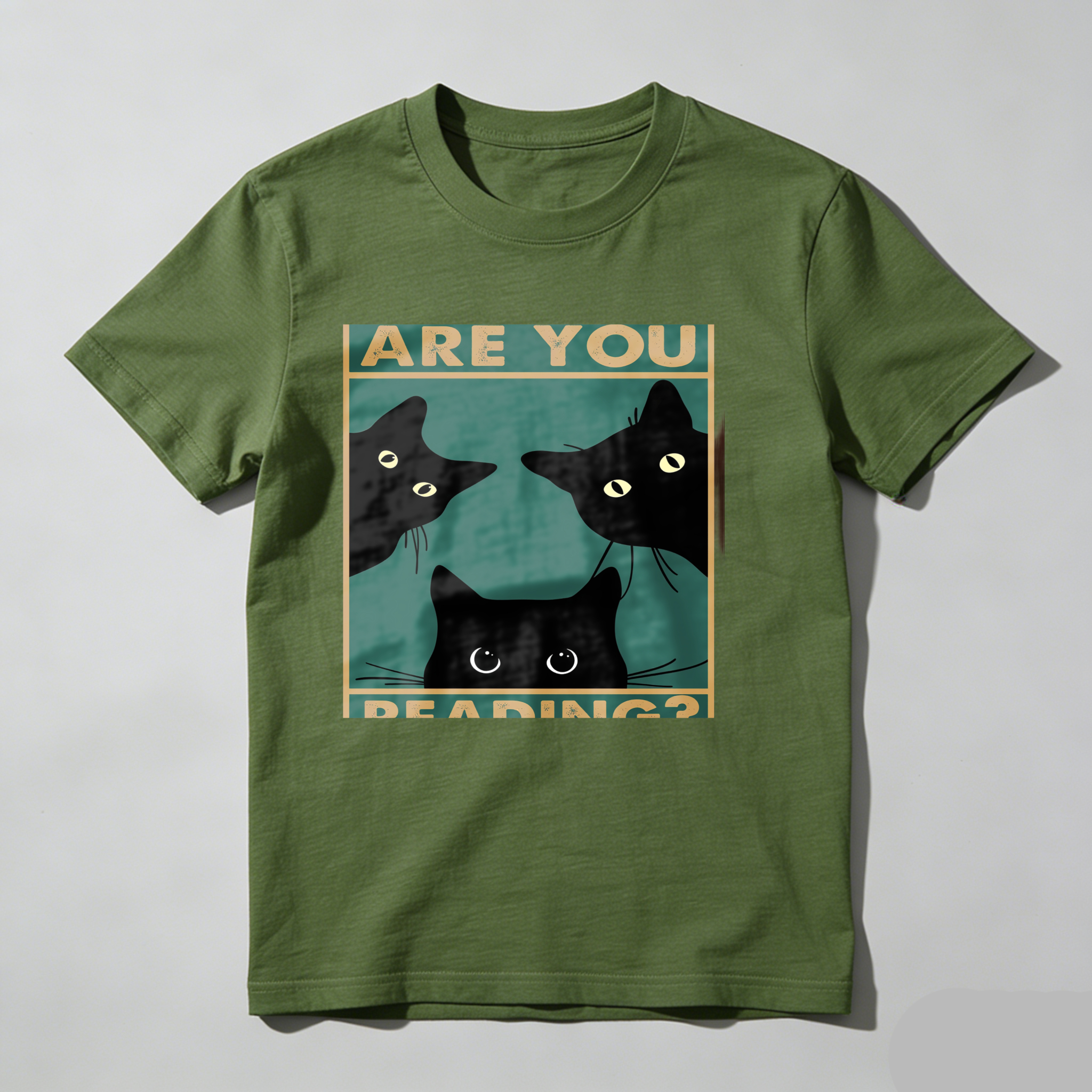 Dorawear™ Are You Reading Three Black Cats T Shirt