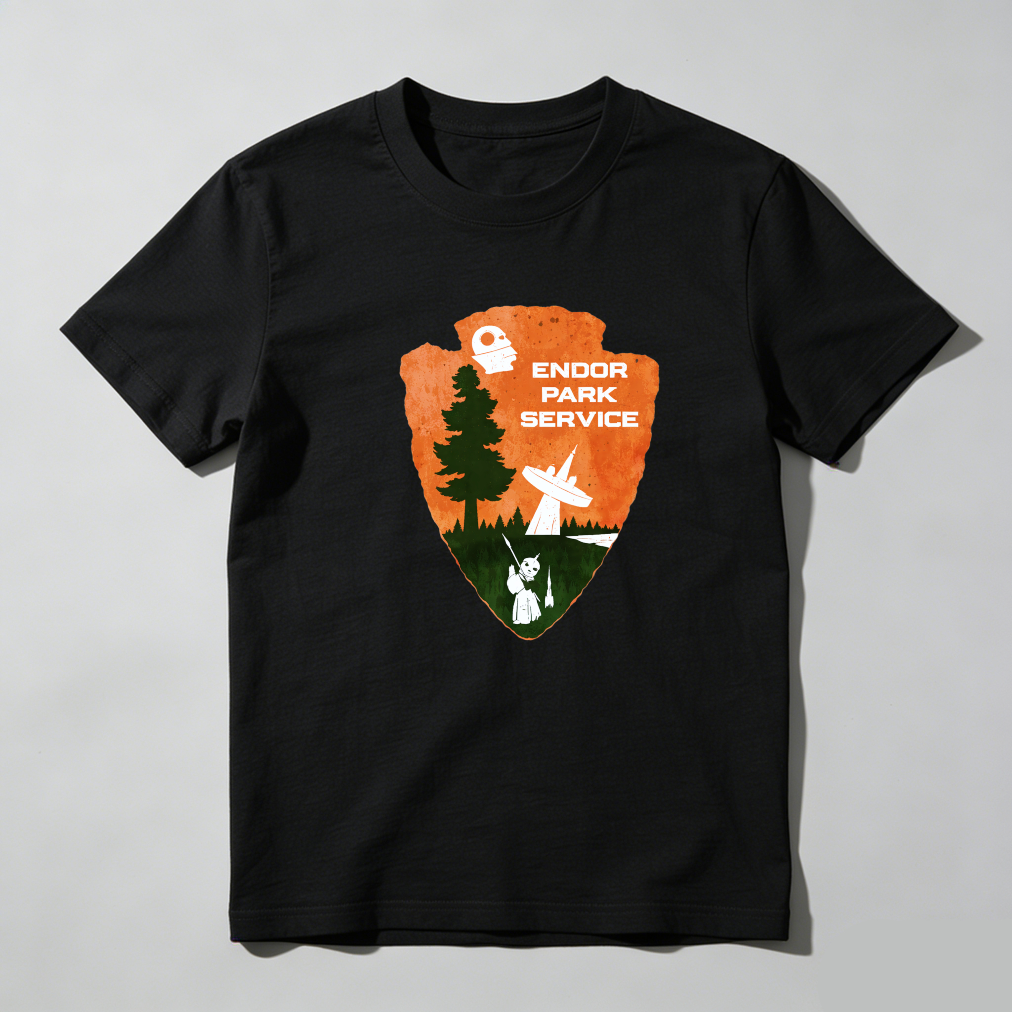 Dorawear™ Endor Park Service Forest Scene Pure Cotton Short Sleeve T-Shirt-Dorawear