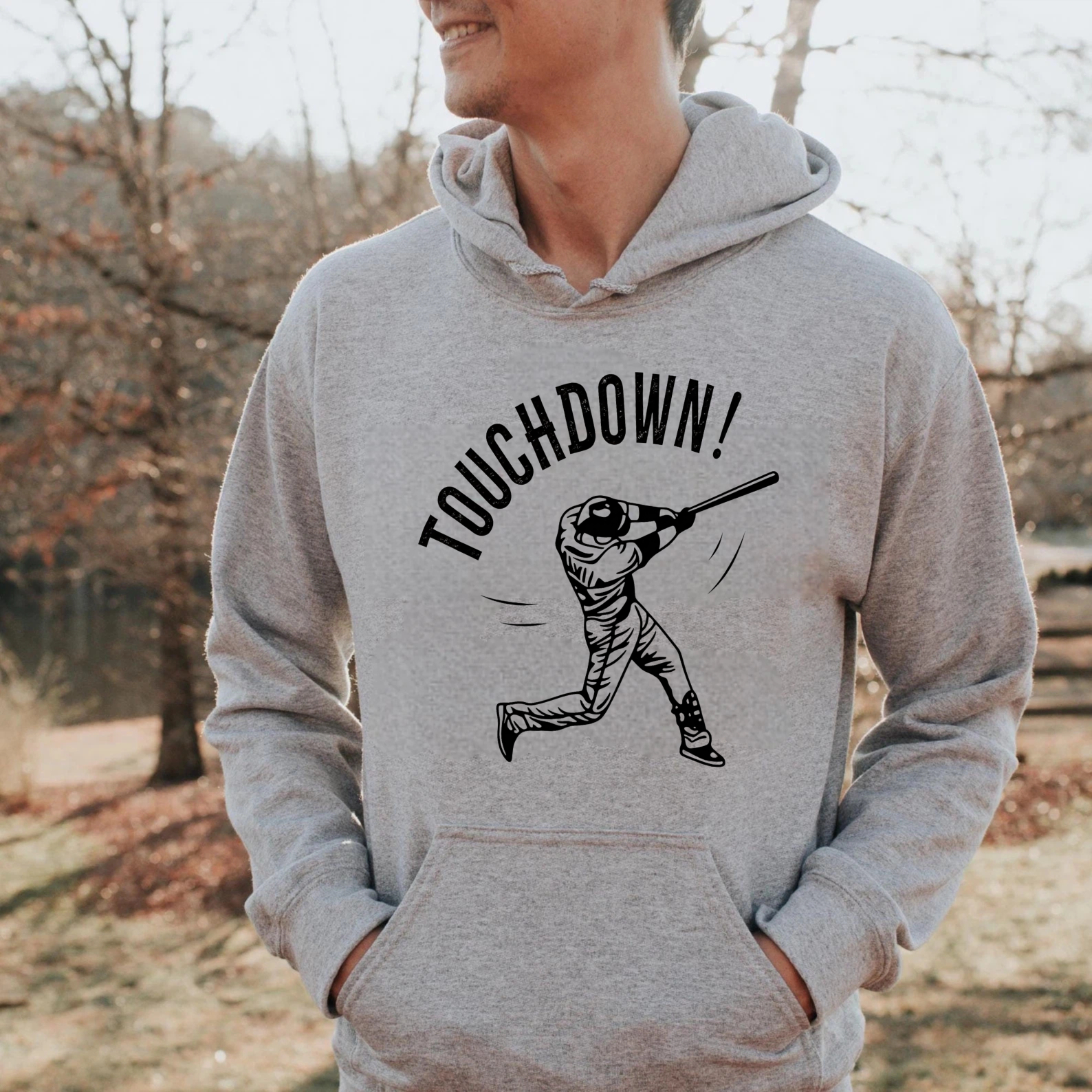 Dorawear™ Touchdown Baseball Player Hoodie Sport Graphic Sweatshirt Unisex Casual Wear