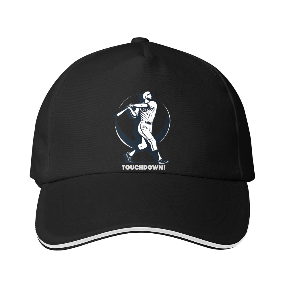 Dorawear™ Baseball Cap Baseball Player And Touchdown Text Sports Outdoors