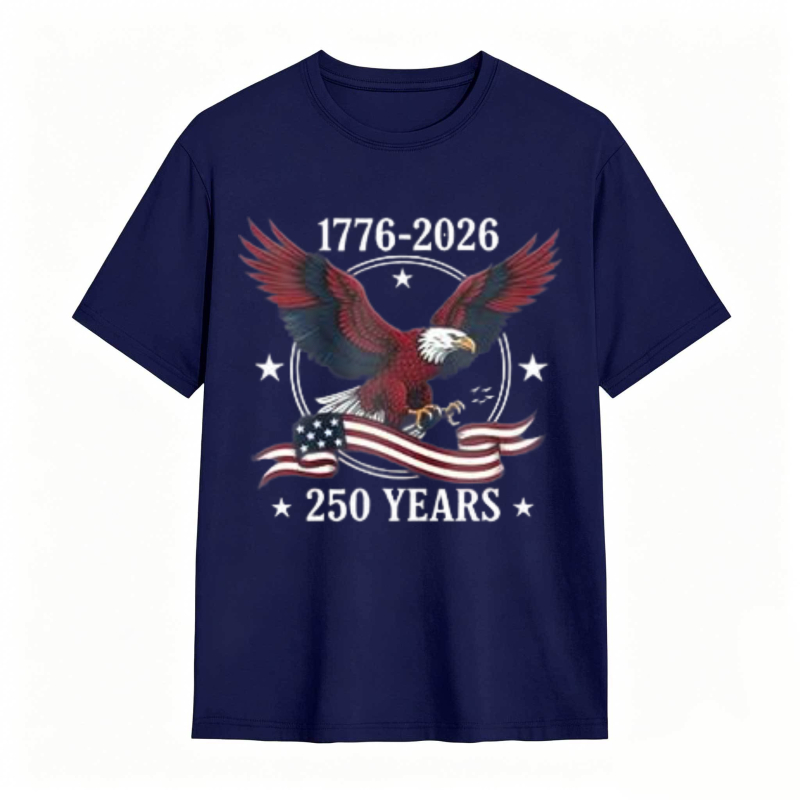 American Eagle With Flag And 1776 2026 250 Years T-shirt