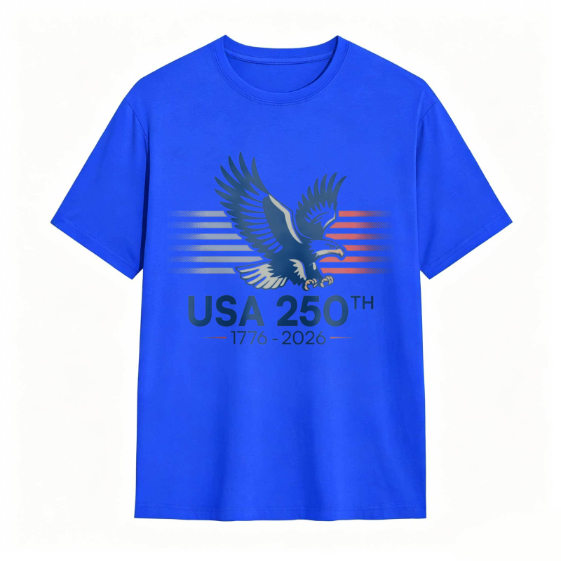 Dorawear™   Eagle And American Flag Design Usa 250th Anniversary 1776 2026 T-shirt