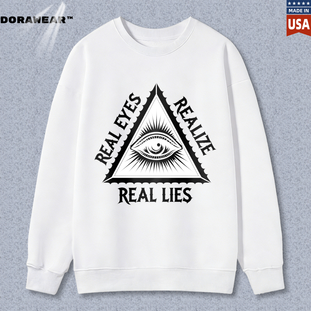Dorawear™ All Seeing Eye Real Eyes Realize Real Lies Symbol Unisex Classic Sweatshirt(2)