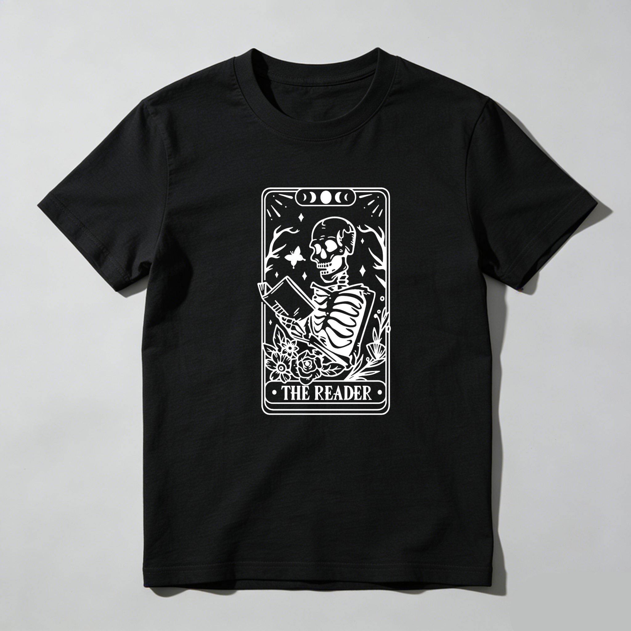 Dorawear The Reader Tarot Card Skeleton Reading T Shirt