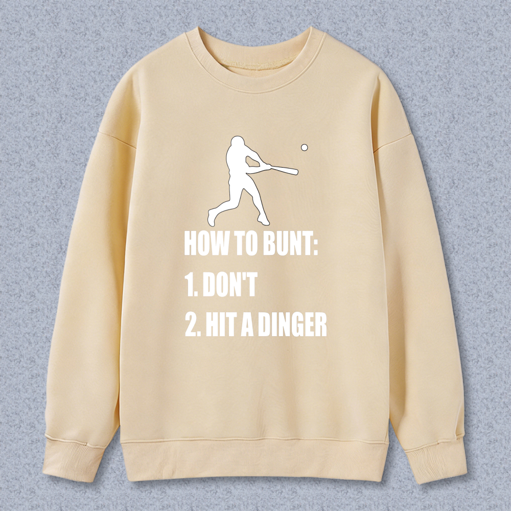 Dorawear™ Baseball Bunt Humor Graphic Unisex Classic Sweatshirt