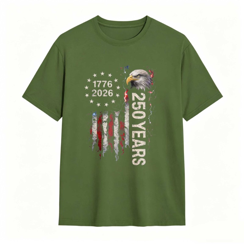 Dorawear™   American Flag Eagle 1776 2026 250 Years Independence Day T-shirt